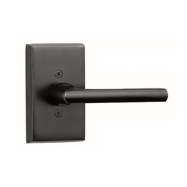 8453 AO SL MB BP | Agrigento Straight Door Lever Handle Passage Box Pack Matte Black | N2lok