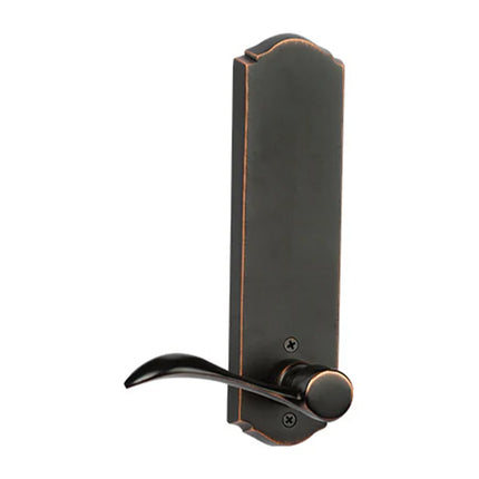 Etna Wave Door Lever Handle Left Hand Passage Set Venetian Bronze 8453 EN WLL VB BP N2LOK