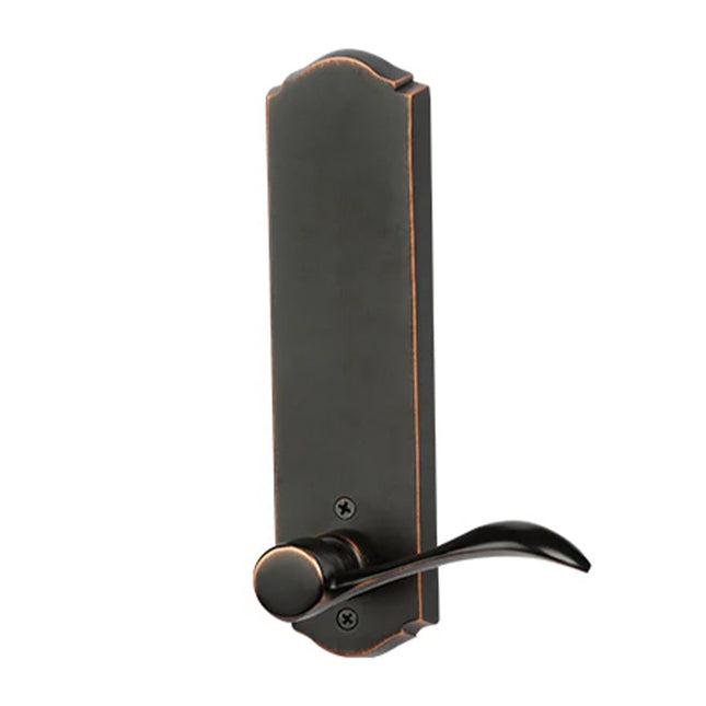 Etna Wave Door Lever Handle Right Hand Passage Set Venetian Bronze 8453 EN WLR VB BP N2LOK