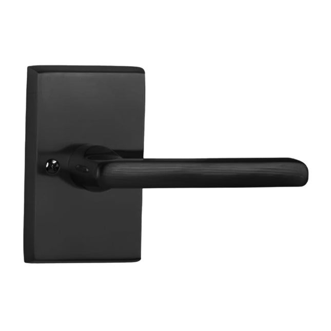 Agrigento Straight Door Lever Privacy Set Matt Black 8553 AO SL MB BP N2LOK