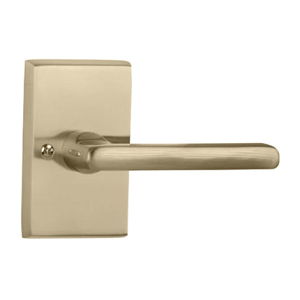 Agrigento Straight Door Lever Privacy Set Satin Brass 8553 AO SL SB BP N2LOK