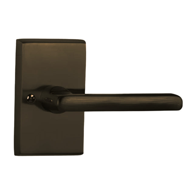 Agrigento Straight Door Lever Privacy Set Venetian Bronze 8553 AO SL VB BP N2LOK