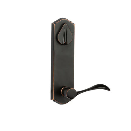 8611 EN WLL 10B | Etna Medium Wave Door Lever Handle Single Cylinder Left Hand Venetian Bronze 8611ENWLL10B | N2lok