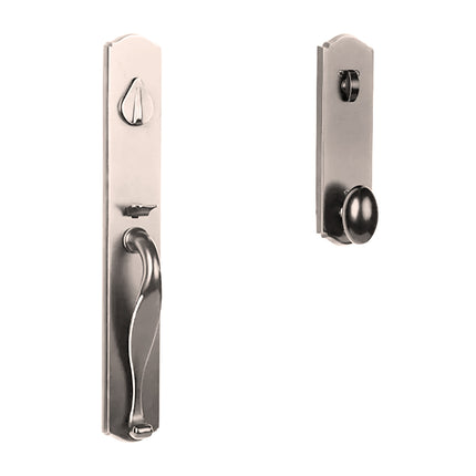 Etna Door Handle Single Cylinder Egg Knob Entrance Set Satin Nickel 8711 EN EK SN BP N2LOK
