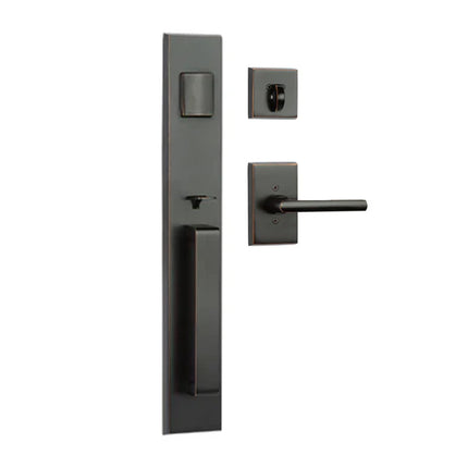 8712 AO SL 10B | Agrigento Straight Door Lever Single Cylinder Venetian Bronze | N2lok