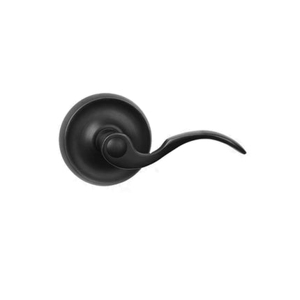 A745 FL/PI MB BP | Flutto Door Lever Handle Passage Round Box Pack Matt Black A745 FL/PI MB | N2lok