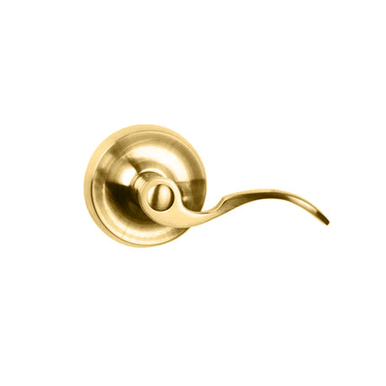 A745 FL/PI SB BP | Flutto Door Lever Handle Passage Round Box Pack Satin Brass A745 FL/PI SB | N2lok