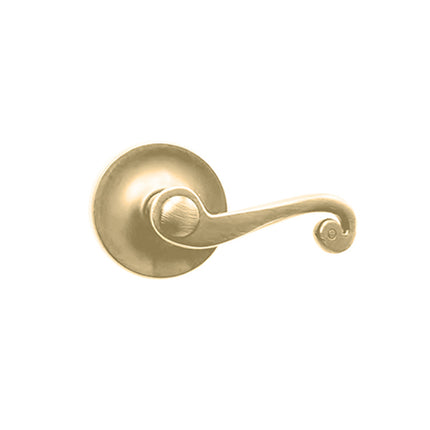 A745 SP/PI SB BP | Spira Door Lever Handle Passage Round Box Pack Satin Brass | N2lok