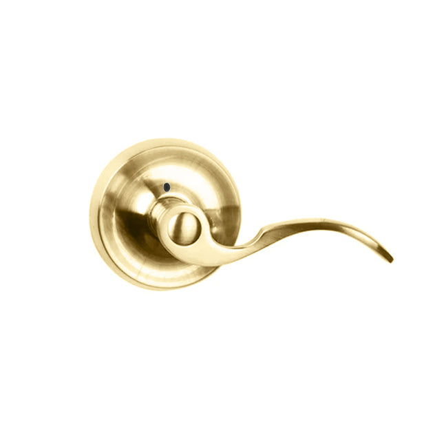 A755 FL/PI L03 BP | Flutto Door Lever Handle Privacy Round Box Pack Polished Brass A745 SP/PI L03 BP | N2lok