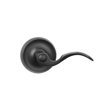 A755 FL/PI MB BP | Flutto Door Lever Handle Privacy Round Box Pack Matte Black A745 SP/PI MB BP | N2lok