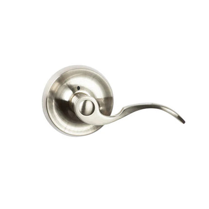 A755 FL/PI SN BP | Flutto Door Lever Handle Privacy Round Box Pack Satin Nickel A745 SP/PI SN BP | N2lok