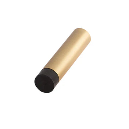 2DS 708A SB CP | Modern Wall Mounted Door Stop Round Clear Pack Satin Brass 2DS708ASBCP | N2lok
