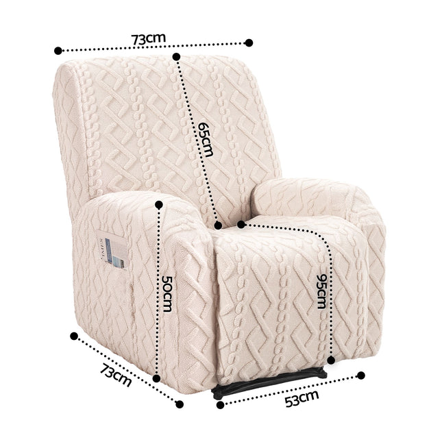 Artiss Recliner Chair Covers with Storage Side Pockets Beige – product detail
