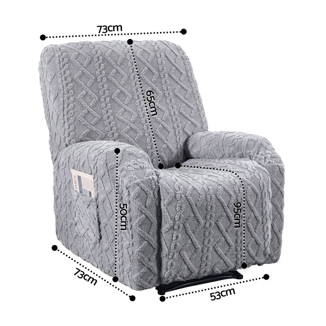 Artiss Recliner Chair Covers with Storage Side Pockets Grey – product detail