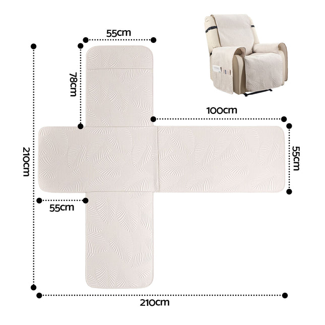 Artiss Quilted Recliner Chair Covers 100 Percent Waterproof Recliner Slipcovers – product detail