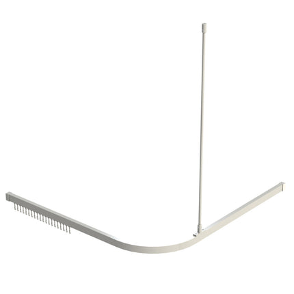 Emroware SCA1200WH Shower Track - 1200mm x 1200mm White powder coated aluminium Decorus Hardware Perth Australia