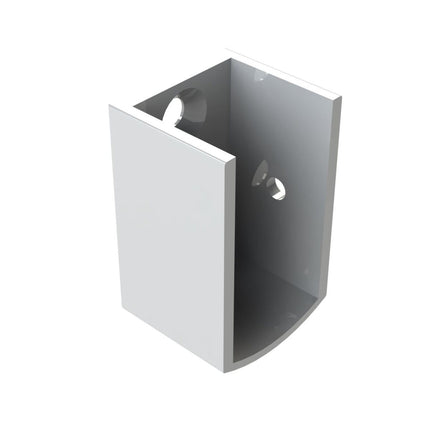 Emroware SCAENDWH Wall Mounting End Brackets (pair) White powder coated aluminium Decorus Hardware Perth Australia