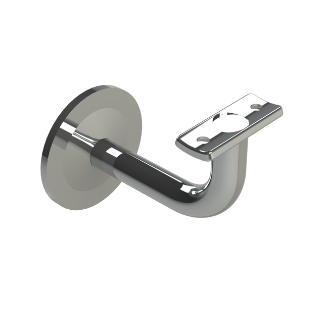 Emroware SS443CTP Extended concealed curved top bracket Polished stainless steel G304 80mm extension (Internal use only) Decorus Hardware Perth Australia