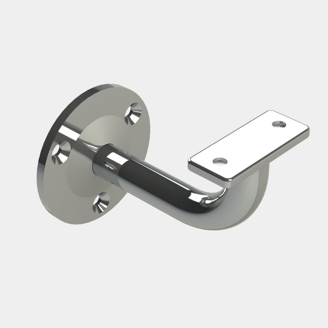 Emroware SS444FTG316 Extended exposed flat top bracket Polished stainless steel G316 80mm extension (External or internal use) Decorus Hardware Perth Australia