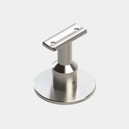 Emroware SS4455CT Deluxe concealed straight curved top bracket Satin stainless steel G304 60mm high with 60mm washer and socket lag screw (Internal use only) Decorus Hardware Perth Australia