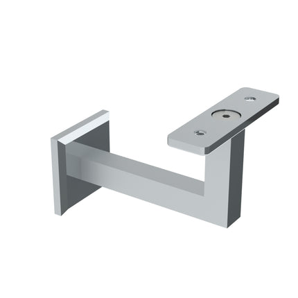 Emroware SS606FT Commercial Square Flat Top bracket Polished stainless steel G316 with a M8x80mm lag screw (External or internal use) Decorus Hardware Perth Australia