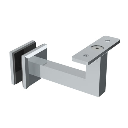 Emroware SS620GFT Commercial flat top bracket for glass Polished stainless steel G316 80mm extension Decorus Hardware Perth Australia