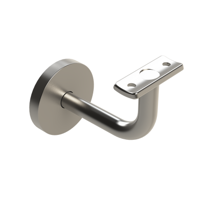 Emroware SS80CT Extended concealed curved top bracket Satin stainless steel G304 with cover plate - 80mm extension (Internal use only) Decorus Hardware Perth Australia