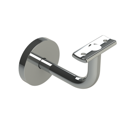 Emroware SS80CTP Extended concealed curved top bracket Polished stainless steel G304 with cover plate (Internal use only) Decorus Hardware Perth Australia