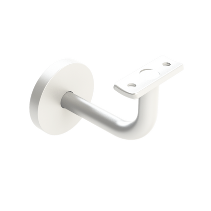 Emroware SS80CTW Extended concealed curved top bracket White stainless steel G304 with cover plate - 80mm extension (Internal use only) Decorus Hardware Perth Australia