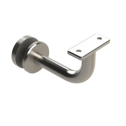 Emroware SS80GFT Extended concealed flat top bracket for glass Satin stainless steel G304 80mm extension Decorus Hardware Perth Australia