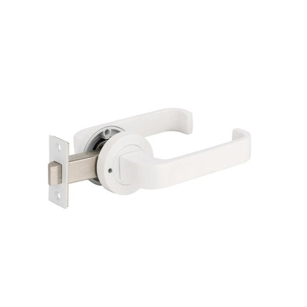 Streamline Door Handle Passage Set with 1131 Latch Matt White 7314.WHT  Zanda