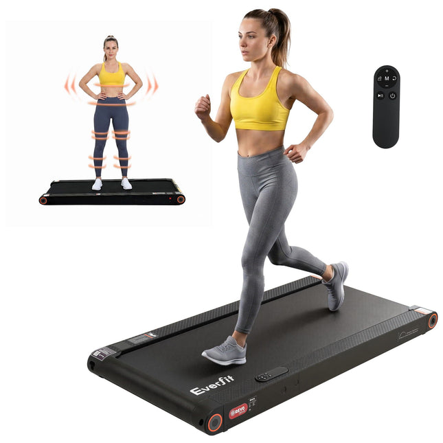 Everfit 4 in 1 Vibration Walking Pad Treadmill Under Desk Treadmills for Home Gym with App Control 380mm