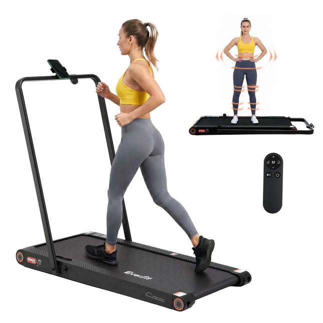 Everfit 4 in 1 Vibration Walking Pad Treadmill Under Desk Treadmills for Home Gym with App Control 380mm