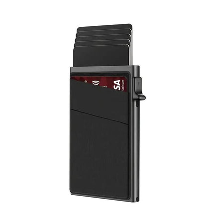 Contemporary Acrylic RFID Blocking Card Holder - Minimalist Business Wallet for Men, Automatic Pop-Up, 1pc