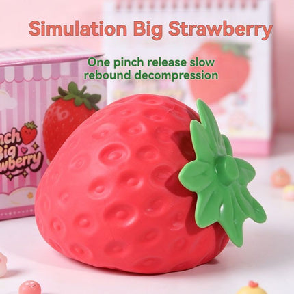giant strawberry, squeeze stress reliever, novelty gift, decompression toy, slow-rebound soft rubber, stress relief toy, desk fidget toy, Australian stress toy, cute gift idea, sensory fidget - Red - Size strawberry
