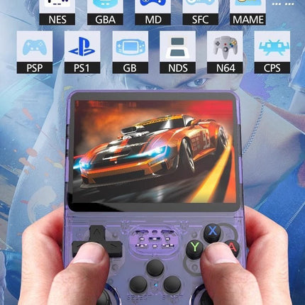 handheld game console, 3.5-inch HD screen, GTA, retro classic games, portable arcade, PSP-style, retro gaming, portable gaming, nostalgic console, Australia - Black - Size 128G