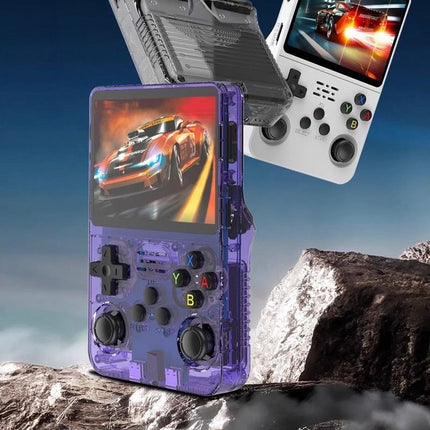 handheld game console, 3.5-inch HD screen, GTA, retro classic games, portable arcade, PSP-style, retro gaming, portable gaming, nostalgic console, Australia - Purple - Size 128G