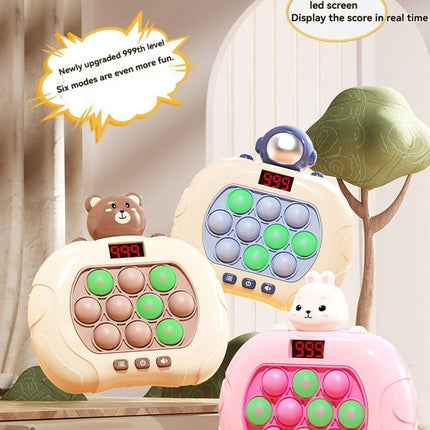 whac-a-mole game, LCD decompression toy, focus-enhancing game, intelligence-boosting toy, memory game, puzzle game, Australian market - Green - Size 10-key