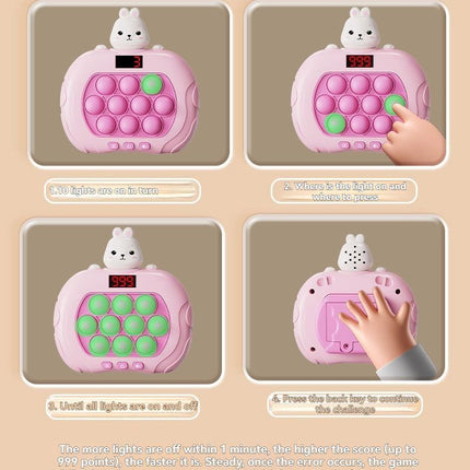 whac-a-mole game, LCD decompression toy, focus-enhancing game, intelligence-boosting toy, memory game, puzzle game, Australian market - Pink - Size 10-key