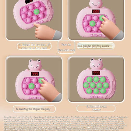 whac-a-mole game, LCD decompression toy, focus-enhancing game, intelligence-boosting toy, memory game, puzzle game, Australian market - Pink - Size 10-key