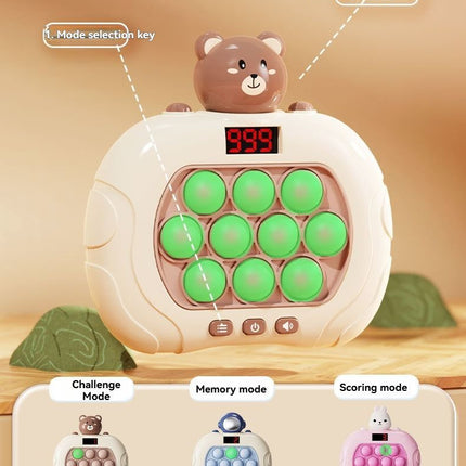 whac-a-mole game, LCD decompression toy, focus-enhancing game, intelligence-boosting toy, memory game, puzzle game, Australian market - Pink - Size 10-key
