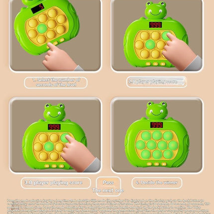 whac-a-mole game, LCD decompression toy, focus-enhancing game, intelligence-boosting toy, memory game, puzzle game, Australian market - Pink - Size 10-key