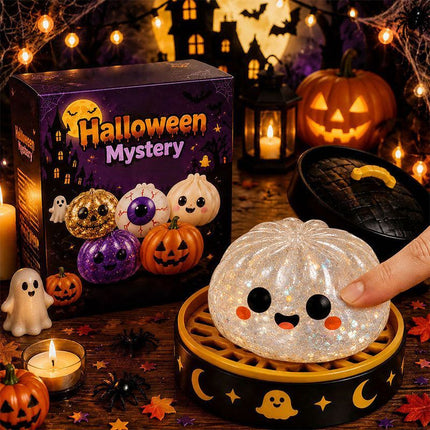 Halloween toys, mystery blind box, pumpkin toys, ghost toys, eyeball toys, slow-rebound pectin, stress relief toy, Halloween gifts, Halloween decorations, Australian Halloween, sensory toy - pumpkin - Size 8cm