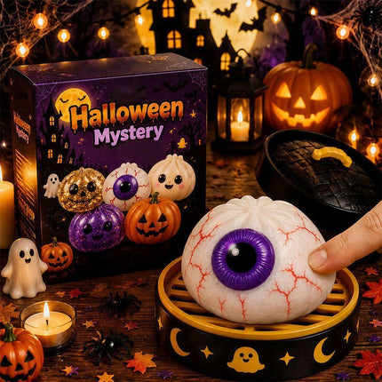 Halloween toys, mystery blind box, pumpkin toys, ghost toys, eyeball toys, slow-rebound pectin, stress relief toy, Halloween gifts, Halloween decorations, Australian Halloween, sensory toy - White Phantom - Size 8cm