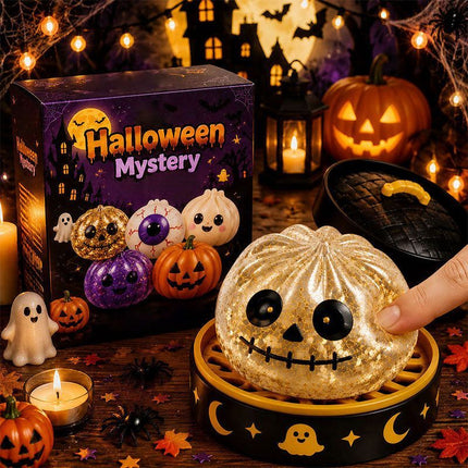 Halloween toys, mystery blind box, pumpkin toys, ghost toys, eyeball toys, slow-rebound pectin, stress relief toy, Halloween gifts, Halloween decorations, Australian Halloween, sensory toy - White Phantom - Size 8cm