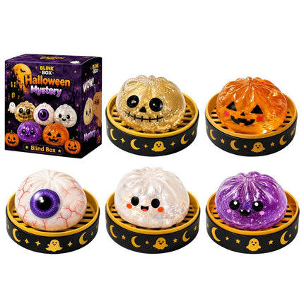 Halloween toys, mystery blind box, pumpkin toys, ghost toys, eyeball toys, slow-rebound pectin, stress relief toy, Halloween gifts, Halloween decorations, Australian Halloween, sensory toy - White Phantom - Size 8cm