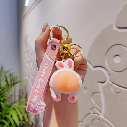 rabbit keychain, squeeze stress reliever, couple keychain, cute keychain, stress relief gift, pink keychain, keychain with bell, Australian market, anxiety relief, keychain gift - 2PCS - Size tiger