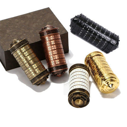 Da Vinci Code, Lock Cylinder, Puzzle, Gift, Valentine's Day Gift, Christmas Gift, Birthday Gift, Australian Puzzle, Brain Teaser, Code Breaking - Black - Size L