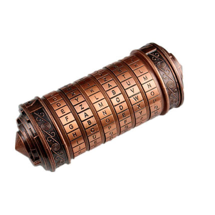 Da Vinci Code, Lock Cylinder, Puzzle, Gift, Valentine's Day Gift, Christmas Gift, Birthday Gift, Australian Puzzle, Brain Teaser, Code Breaking - cupronickel - Size L