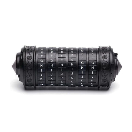 Da Vinci Code, Lock Cylinder, Puzzle, Gift, Valentine's Day Gift, Christmas Gift, Birthday Gift, Australian Puzzle, Brain Teaser, Code Breaking - Gold - Size L